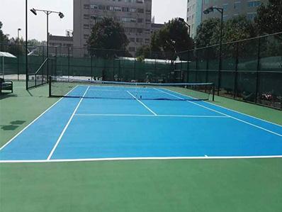 涿州市富民小区羽毛球场铺设运动地板